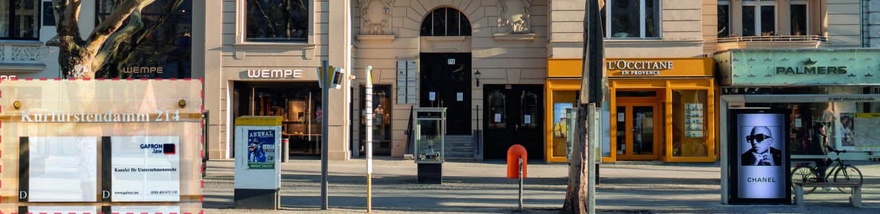 Kurfürstendamm 214, Berlin – Eingang der Kanzlei gafron.law