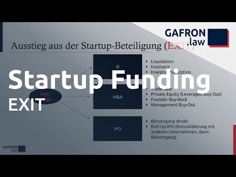 Startup Funding: EXIT (Secondary, Trade Sale, IPO) und Exit-Klauseln